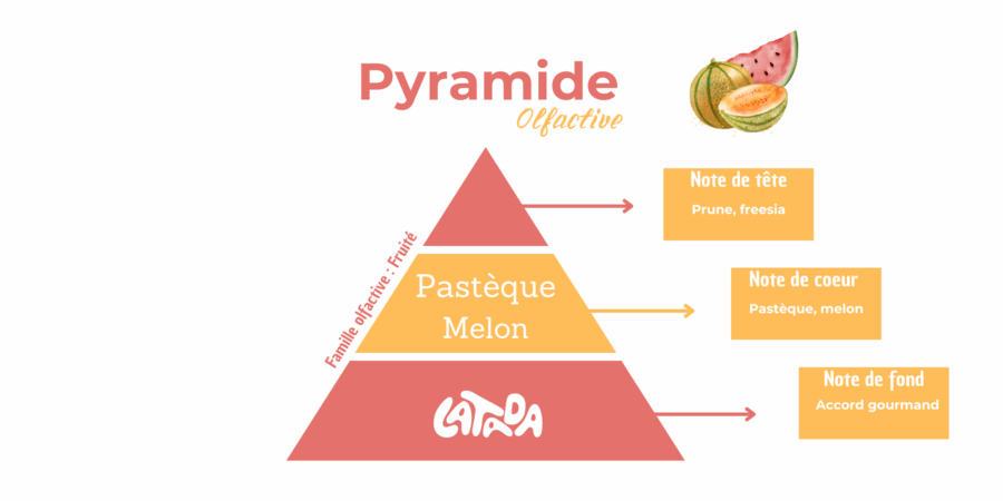latada bougies pyramide olfactive pastèque melon